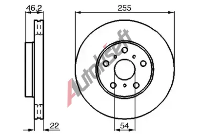 BOSCH Brzdov kotou - 255 mm BO 0986478725, 0 986 478 725