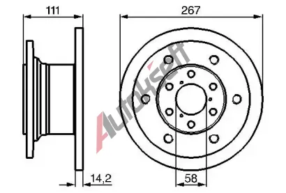 BOSCH Brzdov kotou - 267 mm BO 0986478742, 0 986 478 742