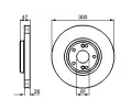 BOSCH Brzdov kotou - 300 mm BO 0986478743, 0 986 478 743