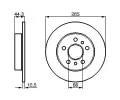 BOSCH Brzdov kotou - 265 mm BO 0986478757, 0 986 478 757