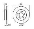 BOSCH Brzdov kotou - 265 mm BO 0986478758, 0 986 478 758