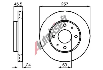 BOSCH Brzdov kotou - 257 mm BO 0986478774, 0 986 478 774