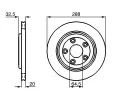 BOSCH Brzdov kotou - 288 mm BO 0986478777, 0 986 478 777