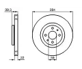 BOSCH Brzdov kotou - 284 mm BO 0986478786, 0 986 478 786