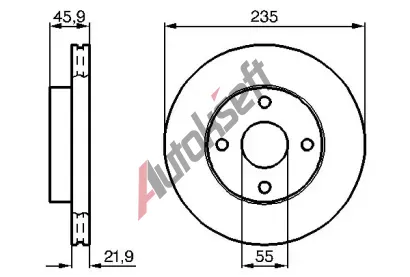 BOSCH Brzdov kotou - 235 mm BO 0986478787, 0 986 478 787