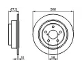 BOSCH Brzdov kotou - 266 mm BO 0986478799, 0 986 478 799