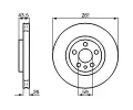 BOSCH Brzdov kotou - 281 mm BO 0986478812, 0 986 478 812