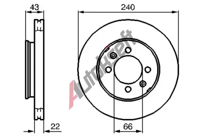 BOSCH Brzdov kotou - 240 mm BO 0986478813, 0 986 478 813