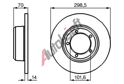 BOSCH Brzdov kotou - 299 mm BO 0986478827, 0 986 478 827