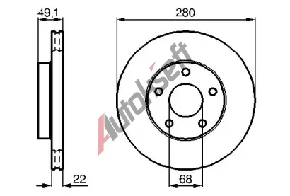 BOSCH Brzdov kotou - 280 mm BO 0986478833, 0 986 478 833