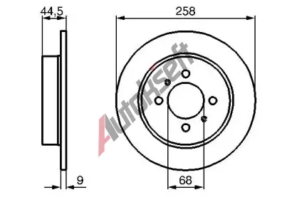 BOSCH Brzdov kotou - 258 mm BO 0986478836, 0 986 478 836