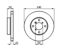 BOSCH Brzdov kotou - 246 mm BO 0986478841, 0 986 478 841