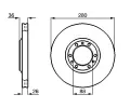 BOSCH Brzdov kotou - 280 mm BO 0986478854, 0 986 478 854