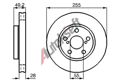 BOSCH Brzdov kotou - 255 mm BO 0986478858, 0 986 478 858
