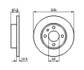 BOSCH Brzdov kotou - 236 mm BO 0986478859, 0 986 478 859