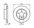 BOSCH Brzdov kotou - 276 mm BO 0986478861, 0 986 478 861