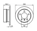 BOSCH Brzdov kotou - 258 mm BO 0986478863, 0 986 478 863