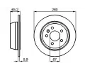 BOSCH Brzdov kotou - 280 mm BO 0986478873, 0 986 478 873