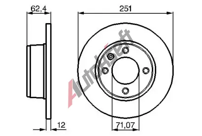 BOSCH Brzdov kotou - 251 mm BO 0986478879, 0 986 478 879