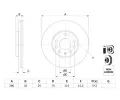 BOSCH Brzdov kotou - 280 mm BO 0986478883, 0 986 478 883