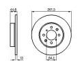 BOSCH Brzdov kotou - 262 mm BO 0986478889, 0 986 478 889