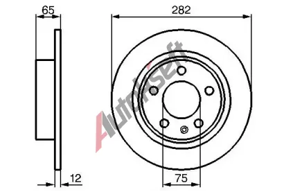 BOSCH Brzdový kotouč - 282 mm BO 0986478891, 0 986 478 891 BOSCH Brzdový kotouč - 282 mm BO 0986478891, 0 986 478 891