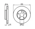BOSCH Brzdov kotou - 288 mm BO 0986478893, 0 986 478 893