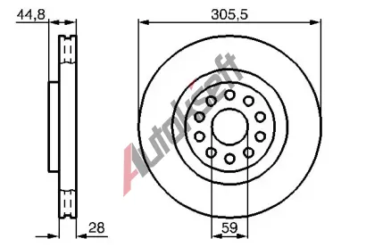 BOSCH Brzdov kotou - 305 mm BO 0986478963, 0 986 478 963