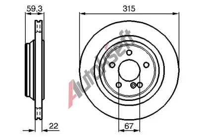 BOSCH Brzdov kotou - 315 mm BO 0986478966, 0 986 478 966