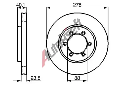 BOSCH Brzdov kotou - 278 mm BO 0986478967, 0 986 478 967