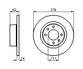 BOSCH Brzdov kotou - 276 mm BO 0986478981, 0 986 478 981