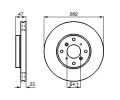 BOSCH Brzdov kotou - 282 mm BO 0986478982, 0 986 478 982