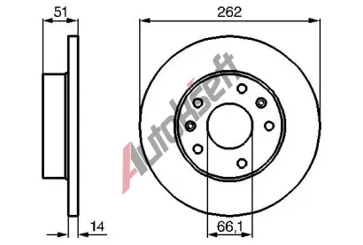 BOSCH Brzdov kotou - 262 mm BO 0986478991, 0 986 478 991