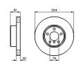 BOSCH Brzdov kotou - 324 mm BO 0986479002, 0 986 479 002