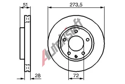 BOSCH Brzdov kotou - 274 mm BO 0986479016, 0 986 479 016