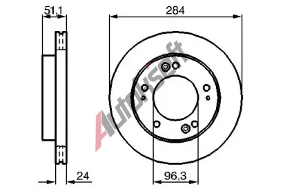 BOSCH Brzdov kotou - 284 mm BO 0986479020, 0 986 479 020