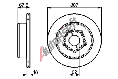 BOSCH Brzdov kotou - 307 mm BO 0986479023, 0 986 479 023