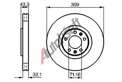 BOSCH Brzdov kotou - 309 mm BO 0986479027, 0 986 479 027