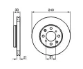 BOSCH Brzdov kotou - 240 mm BO 0986479033, 0 986 479 033