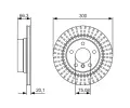 BOSCH Brzdov kotou - 300 mm BO 0986479044, 0 986 479 044