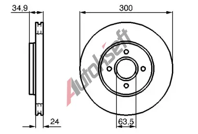 BOSCH Brzdov kotou - 300 mm BO 0986479048, 0 986 479 048