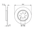 BOSCH Brzdov kotou - 260 mm BO 0986479051, 0 986 479 051