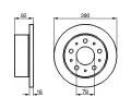 BOSCH Brzdov kotou - 280 mm BO 0986479066, 0 986 479 066