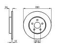 BOSCH Brzdov kotou - 280 mm BO 0986479068, 0 986 479 068