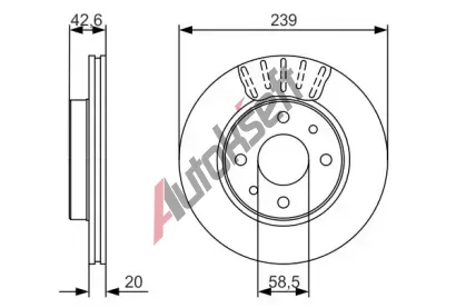 BOSCH Brzdov kotou - 239 mm BO 0986479082, 0 986 479 082