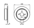 BOSCH Brzdov kotou - 258 mm BO 0986479086, 0 986 479 086