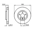 BOSCH Brzdov kotou - 333 mm BO 0986479096, 0 986 479 096