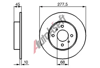 BOSCH Brzdov kotou - 278 mm BO 0986479105, 0 986 479 105