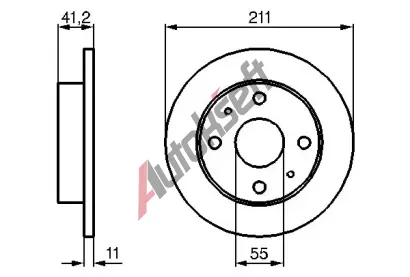 BOSCH Brzdov kotou - 211 mm BO 0986479119, 0 986 479 119