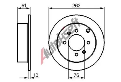 BOSCH Brzdový kotouč - 262 mm BO 0986479125, 0 986 479 125 BOSCH Brzdový kotouč - 262 mm BO 0986479125, 0 986 479 125